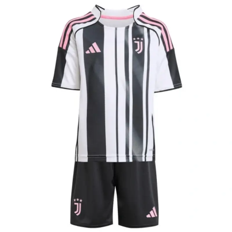 Camiseta Juventus 2025/2026 Home Negro/Blanco Niño Kit