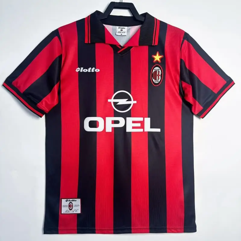 Camiseta AC Milan Retro 1997/98 Home Rojo/Negro