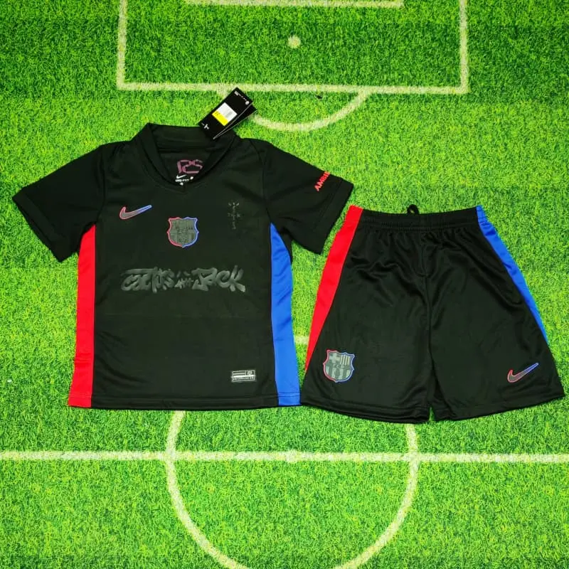 Camiseta Barcelona x Travis Scott 2024/2025 Away Niño Kit