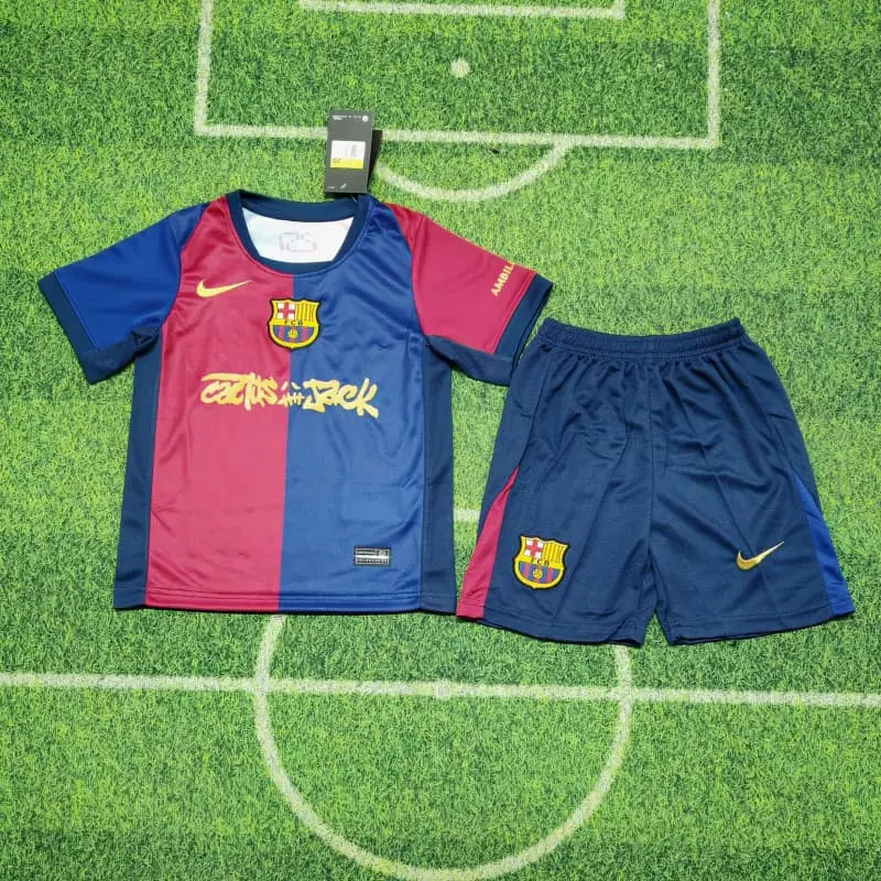 Camiseta Barcelona x Travis Scott Limited Edition 2024/2025 Home Niño Kit