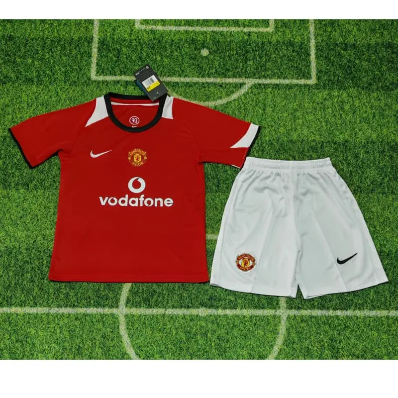 Camiseta Manchester United Retro 2005/06 Home Rojo Niño Kit