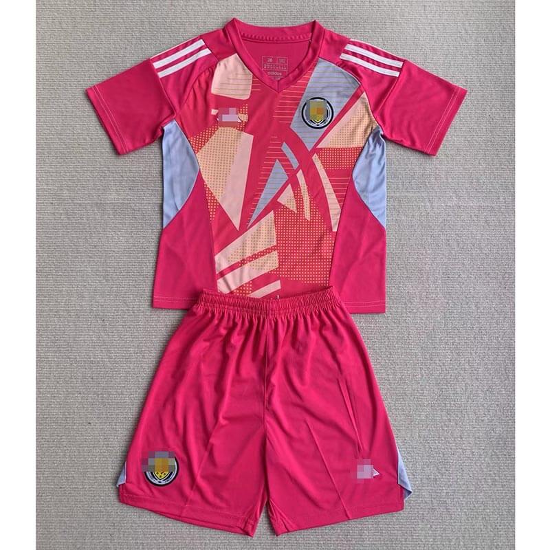 Camiseta De Portero Escocia Rosa 2024 Niño Kit