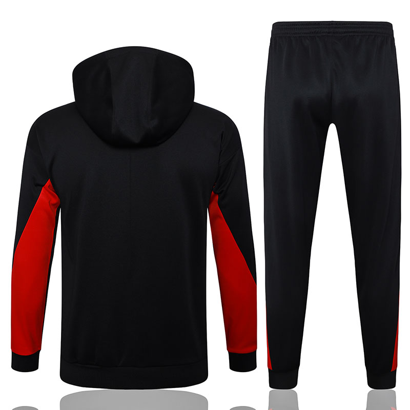 Chandal con Capucha de Liverpool 2024/2025 Negro/Rojo