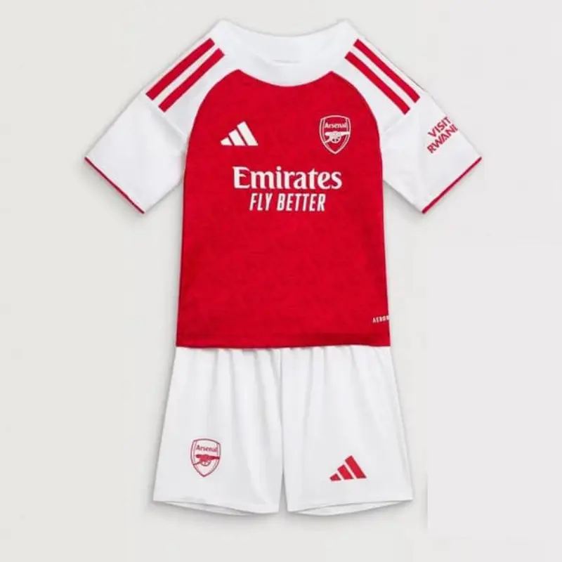 Camiseta Arsenal 2025/2026 Rojo/Blanco Home Niño Kit