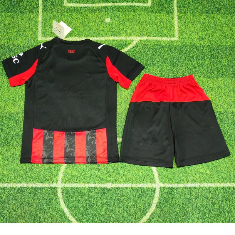 Camiseta AC Milan 2025/2026 Rojo/Negro Home Niño Kit