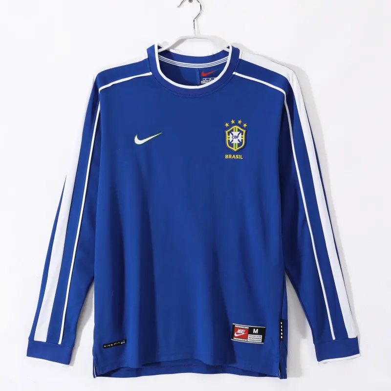 Camiseta Brasil Retro 1998 Away ML Azul