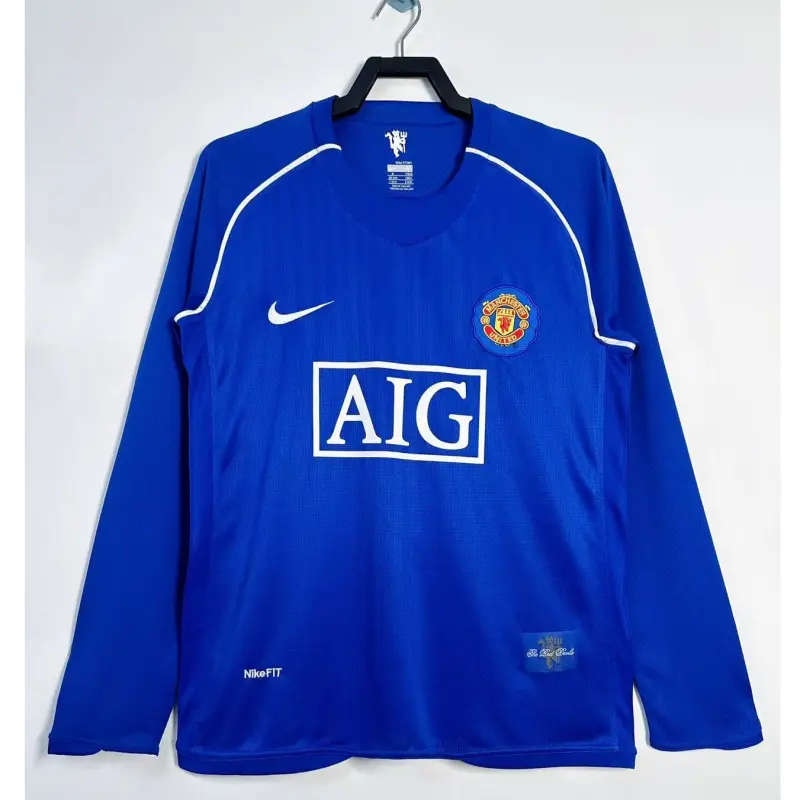 Camiseta Portero Manchester United Retro 2007/08 ML Azul
