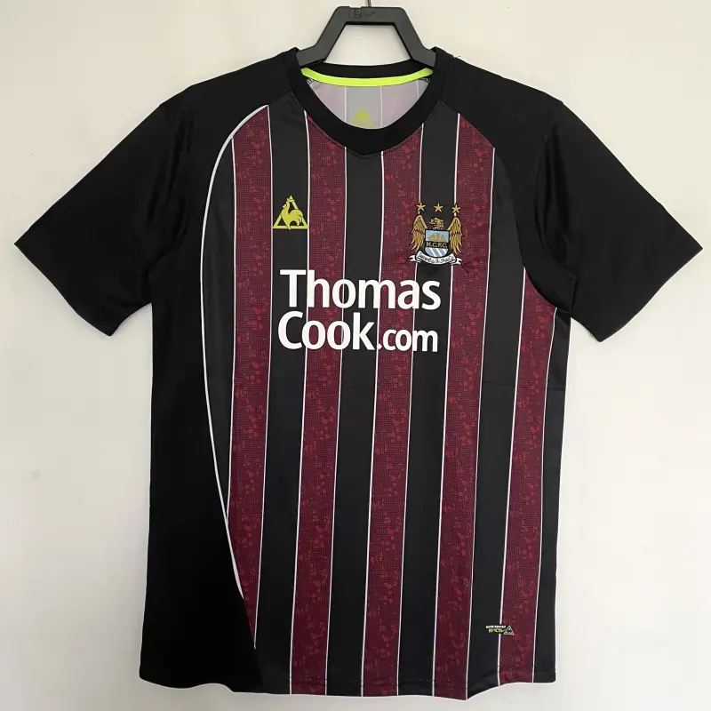 Camiseta Manchester City Retro 2008/09 Away Negro/Rojo