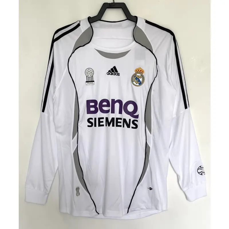 Camiseta Real Madrid Retro 2006/07 Home ML Blanco