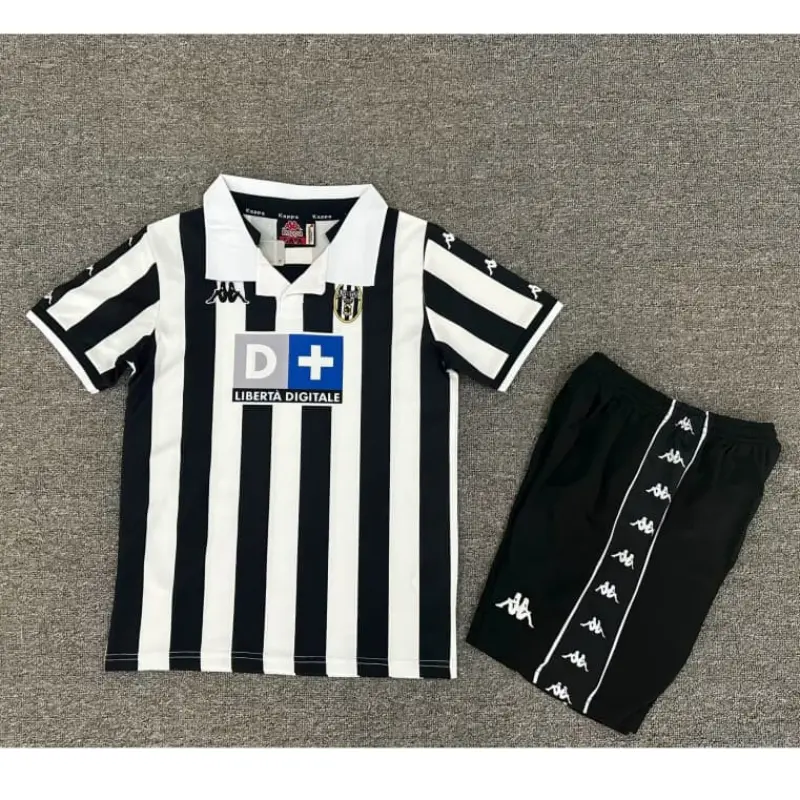 Camiseta Juventus 1999/00 Home Retro Blanco/Negro Niño Kit