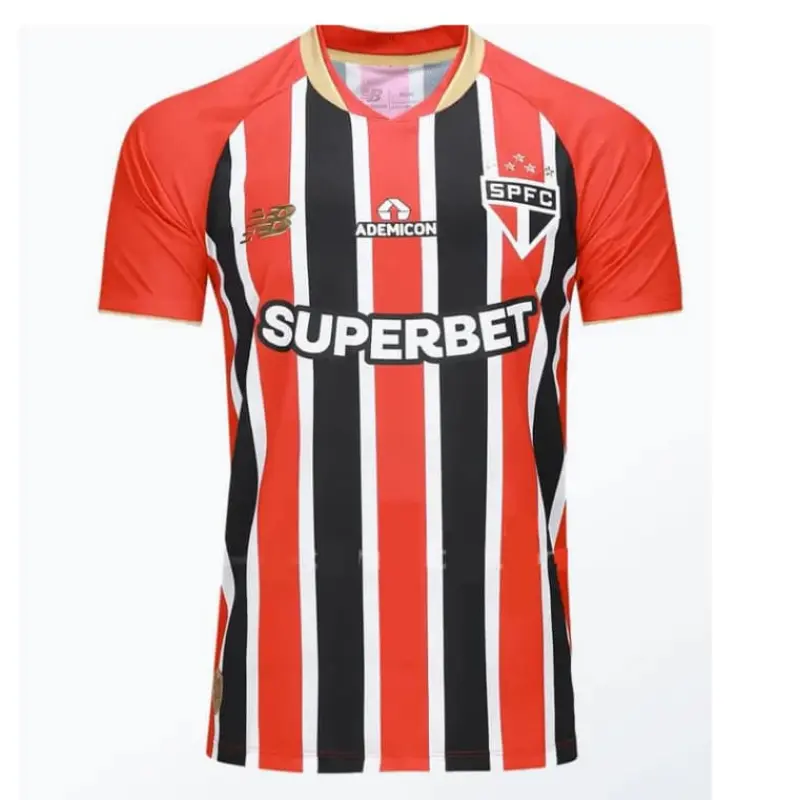 Camiseta São Paulo 2025/2026 Negro/Rojo Away