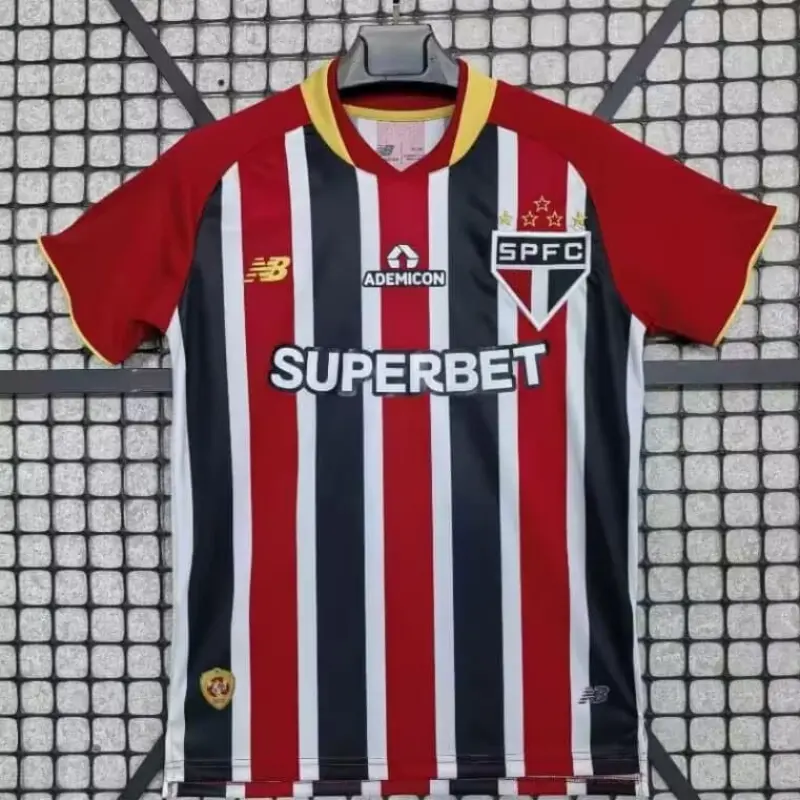 Camiseta São Paulo 2025/2026 Negro/Rojo Away