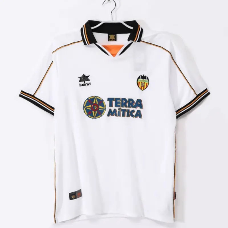 Camiseta Valencia CF 1999/00 Home Retro Blanco