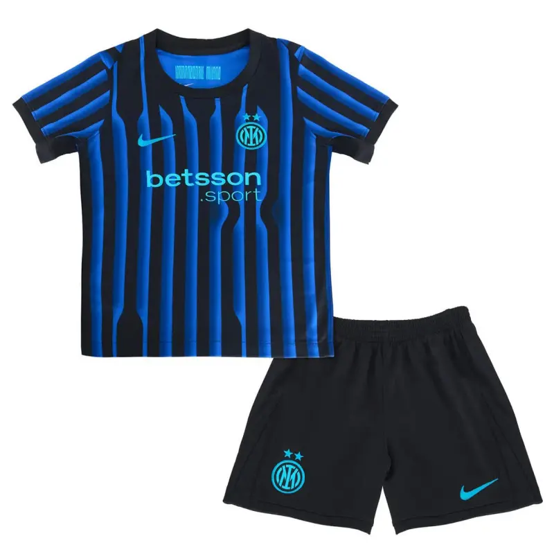 Camiseta Inter de Milan 2025/2026 Home Azul/Negro Niño Kit