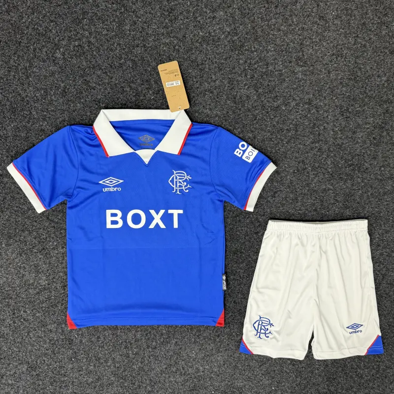 Camiseta Rangers FC 2025/2026 Home Azul Niño Kit