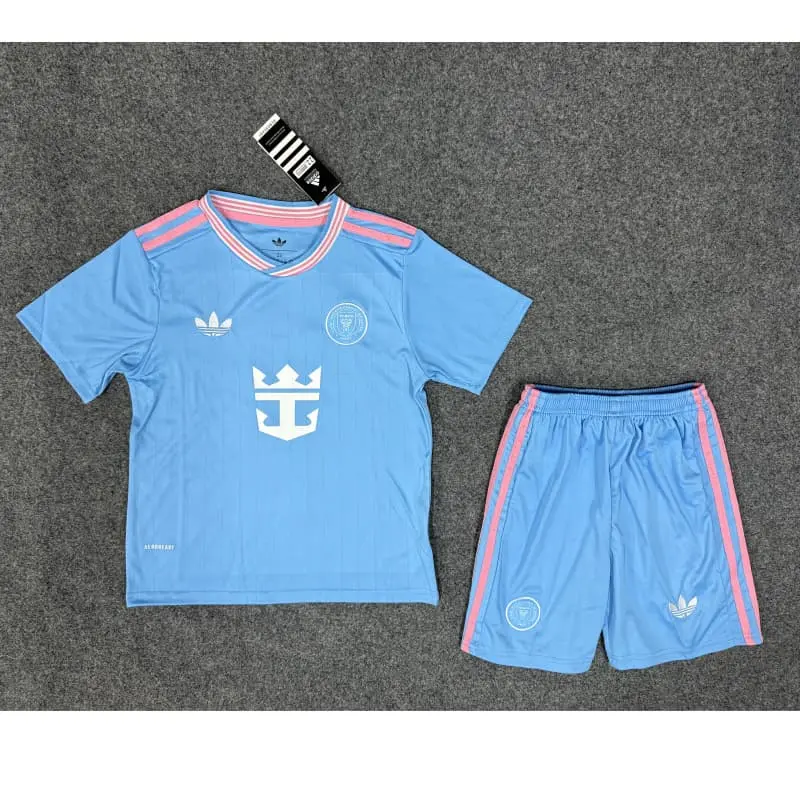 Camiseta Inter Miami 2025/2026 Third Azul Claro Niño Kit