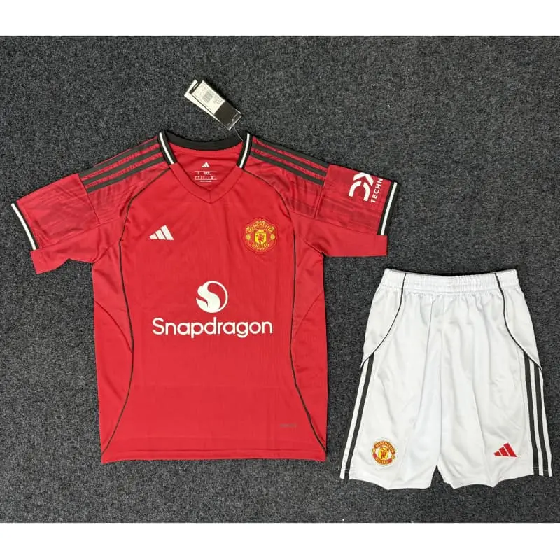 Camiseta Manchester United 2025/2026 Home Rojo Niño Kit