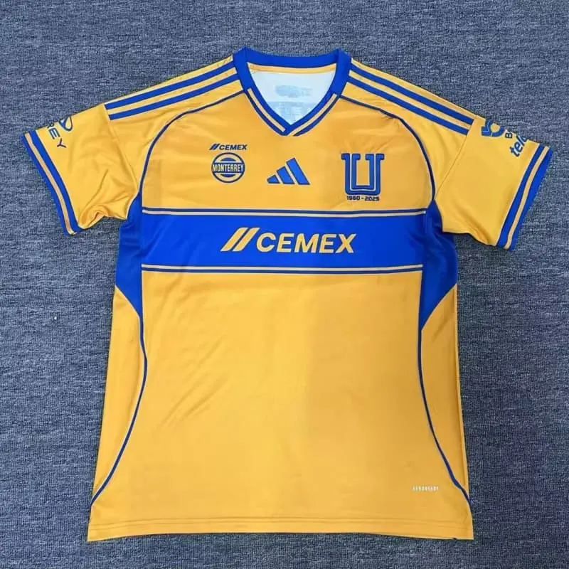 Camiseta Tigres UANL 2025/2026 Home Amarillo Niño Kit