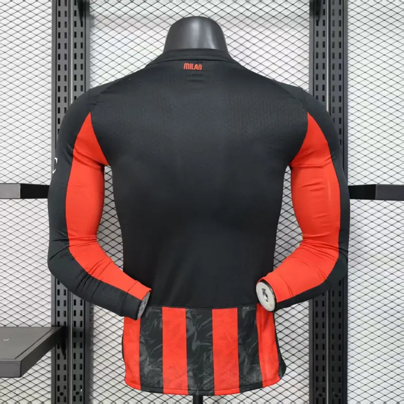Camiseta AC Milan 2025/2026 Home ML Rojo/Negro (EDICIÓN JUGADOR)