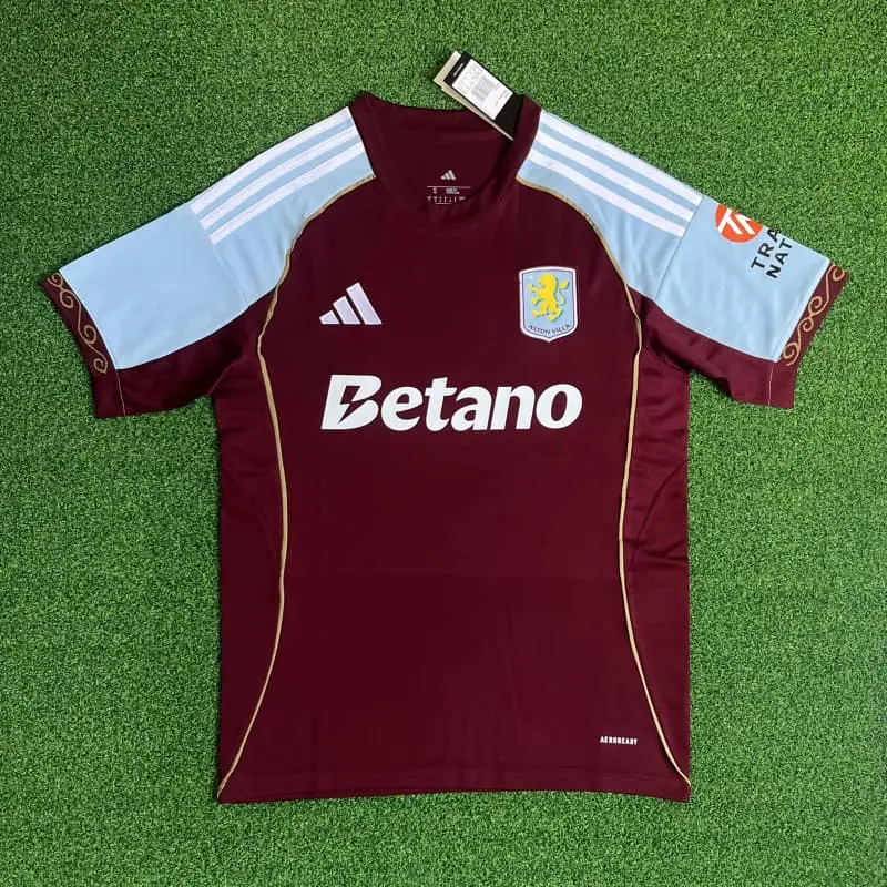 Camiseta Aston Villa 2025/2026 Home Rojo Oscuro