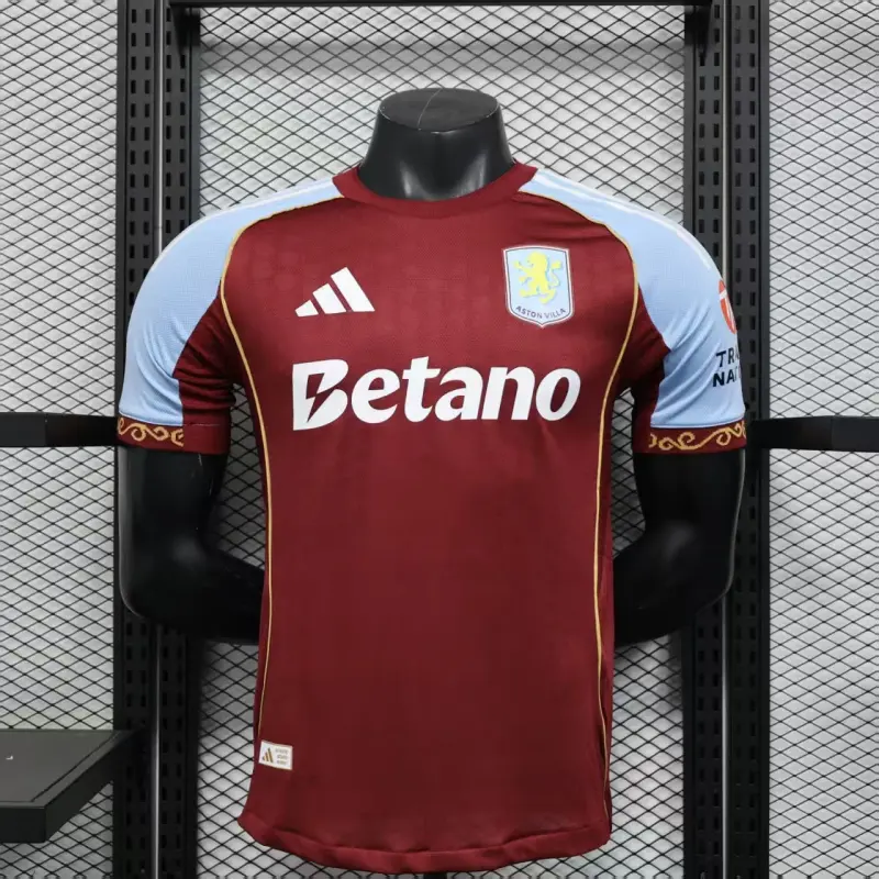 Camiseta Aston Villa 2025/2026 Home Rojo Oscuro (EDICIÓN JUGADOR)