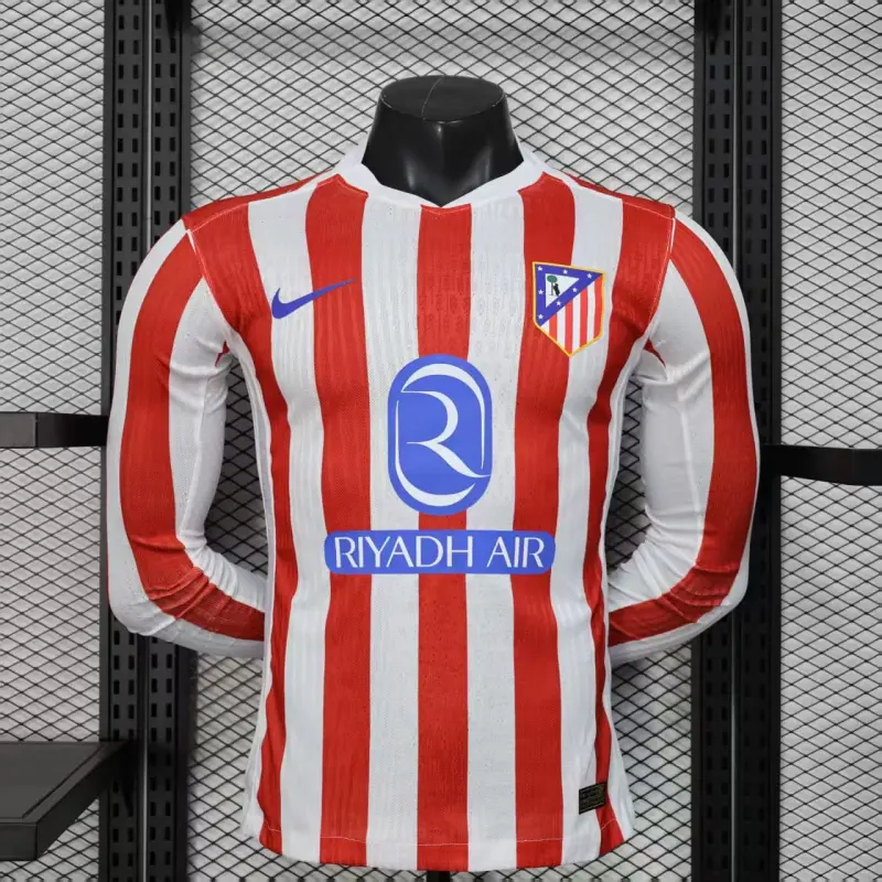 Camiseta Atlético de Madrid 2025/2026 Home ML Rojo/Blanco (EDICIÓN JUGADOR)