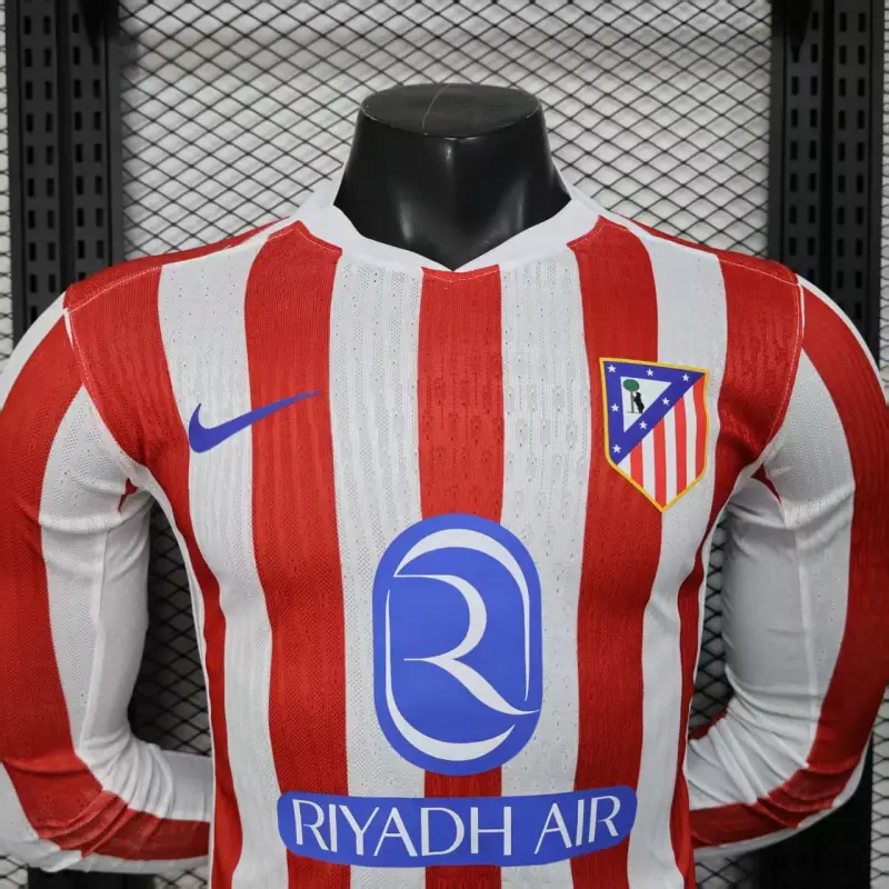 Camiseta Atlético de Madrid 2025/2026 Home ML Rojo/Blanco (EDICIÓN JUGADOR)