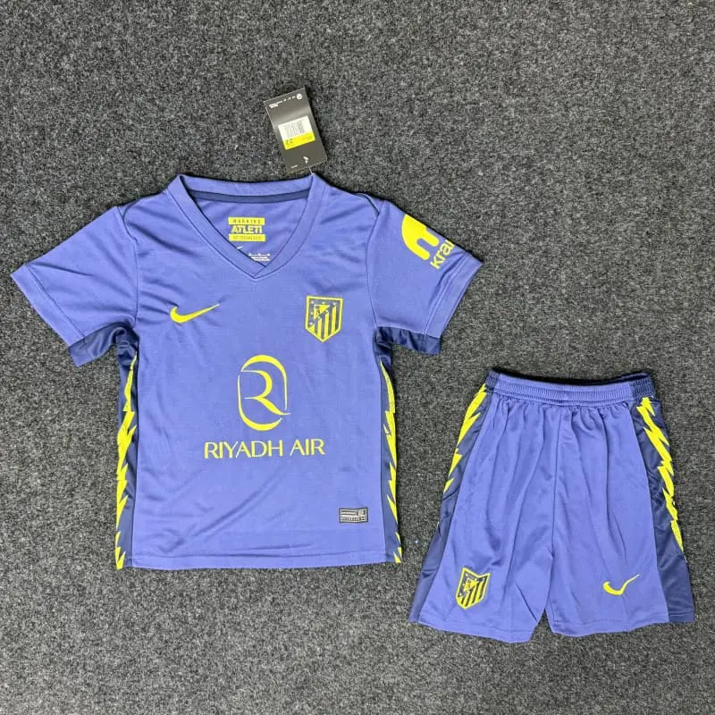 Camiseta Atlético de Madrid 2025/2026 Away Azul Niño Kit