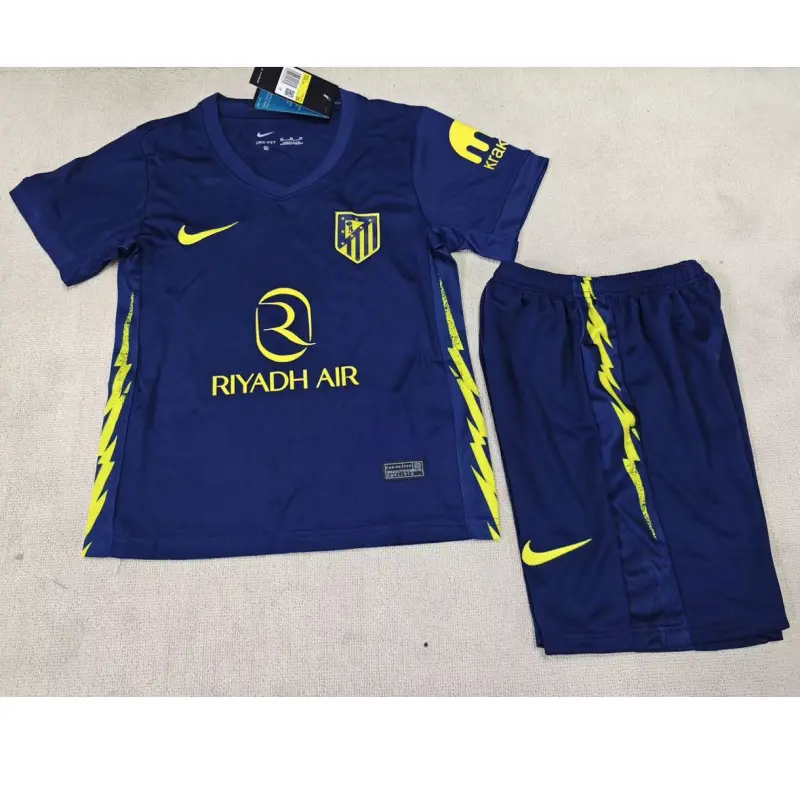 Camiseta Atlético de Madrid 2025/2026 Away Azul Niño Kit