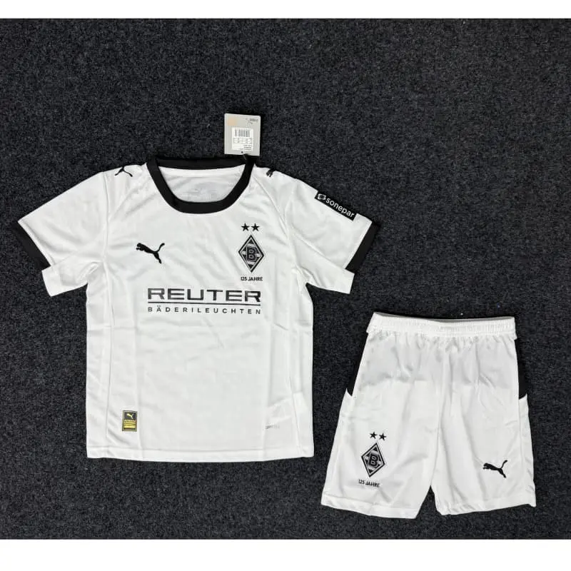 Camiseta Borussia Mönchengladbach 2025/2026 Home Blanco Niño Kit