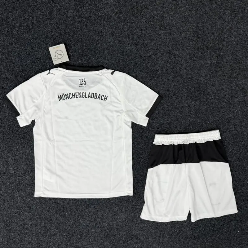 Camiseta Borussia Mönchengladbach 2025/2026 Home Blanco Niño Kit