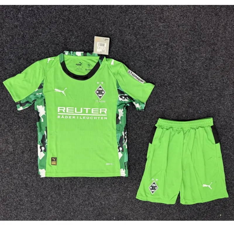 Camiseta Borussia Mönchengladbach 2025/2026 Away Verde Niño Kit