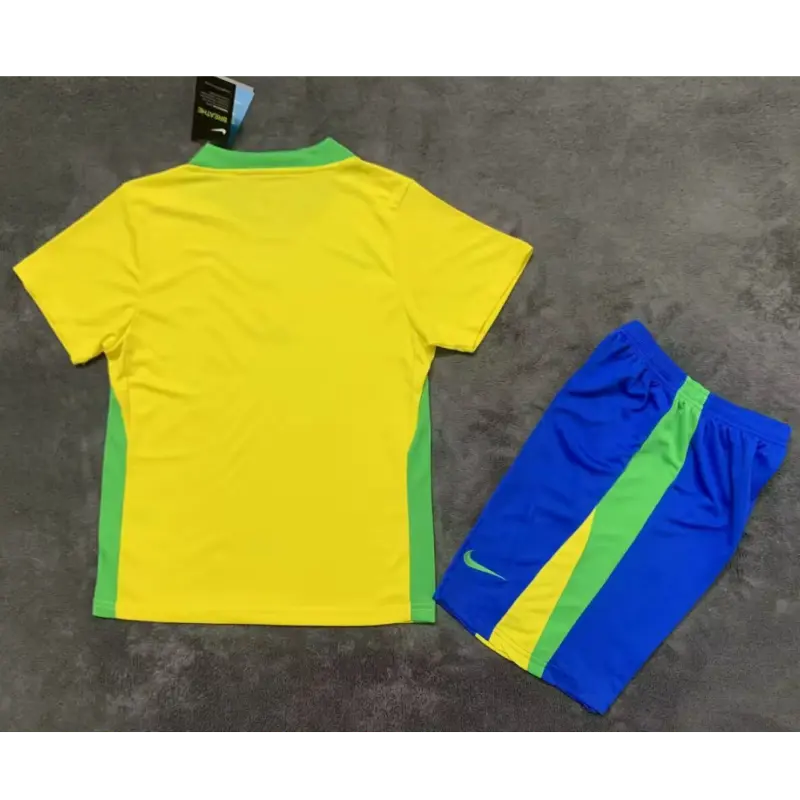 Camiseta Brasil 2025 Home Amarillo Niño Kit