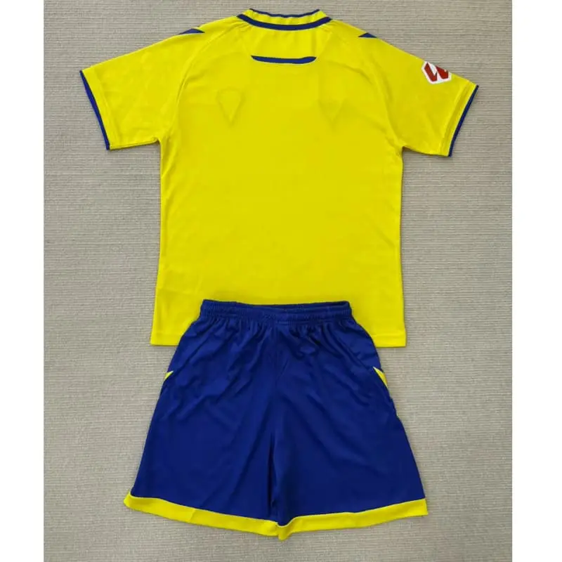 Camiseta Cadiz 2025/2026 Home Amarillo Niño Kit con Parche La Liga
