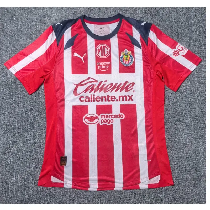 Camiseta Chivas 2025/2026 Home Rojo/Blanco (EDICIÓN JUGADOR)
