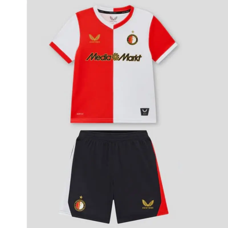 Camiseta Feyenoord 2025/2026 Home Rojo/Blanco Niño Kit