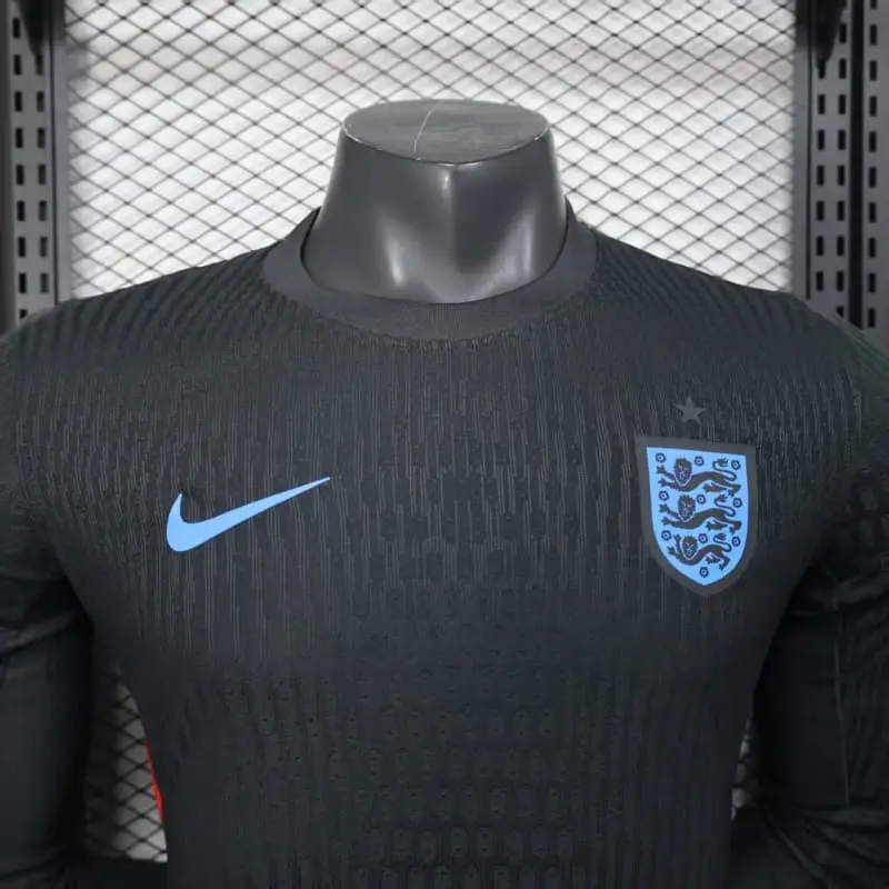 Camiseta Inglaterra 2025 Away la EURO Femenina ML Negro (EDICIÓN JUGADOR)