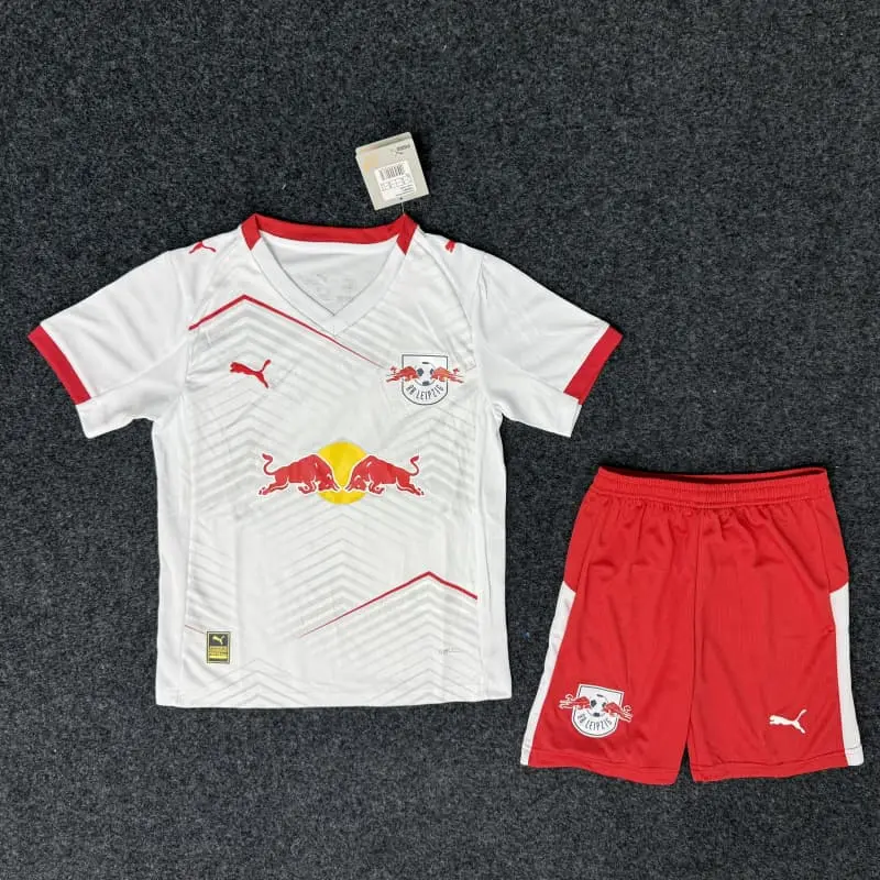 Camiseta Leipzig 2025/2026 Home Blanco/Rojo Niño Kit