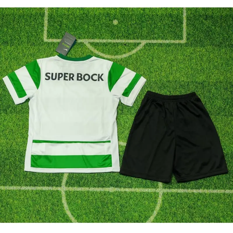 Camiseta Lisboa 2025/2026 Home Verde/Blanco Niño Kit