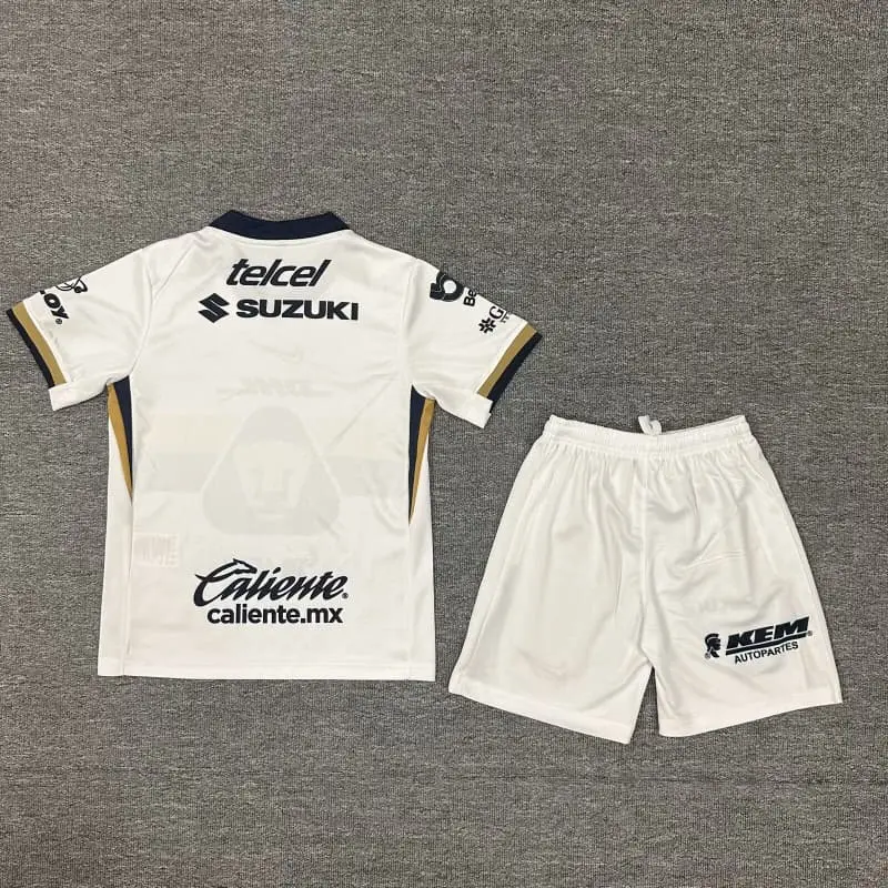 Camiseta Pumas UNAM 2025/2026 Home Blanco Niño Kit