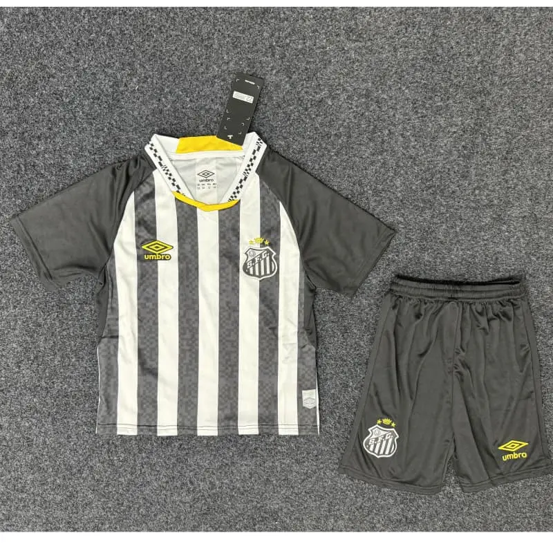 Camiseta Santos FC 2025/2026 Away Negro/Blanco Niño Kit
