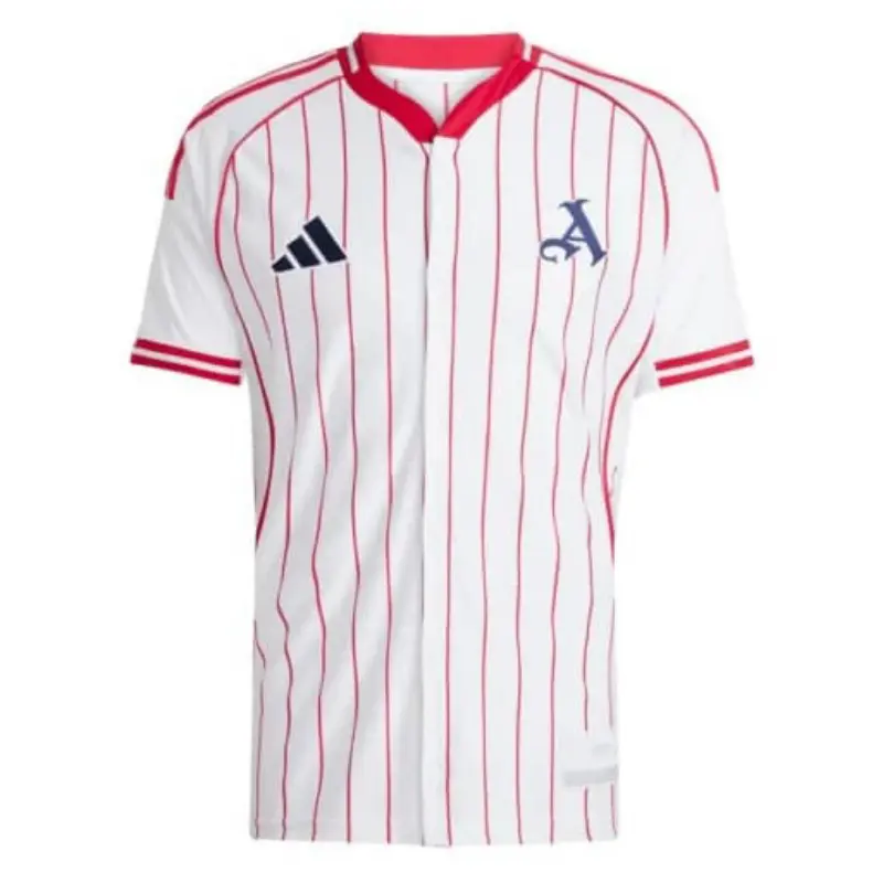 Camiseta Arsenal 2025/2026 Baseball Shirt Blanco/Rojo