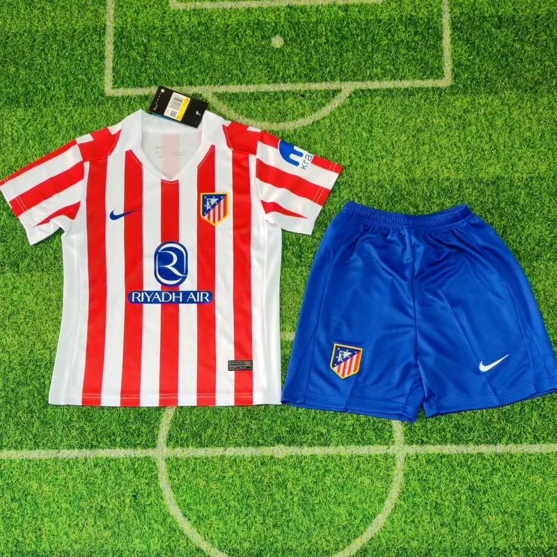 Camiseta Atlético de Madrid 2025/2026 Home Rojo/Blanco Niño Kit