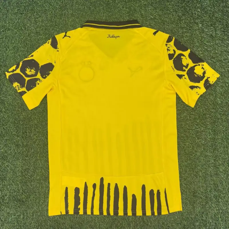Camiseta Borussia Dortmund KidSuper 2025/2026 Amarillo con Publicitario