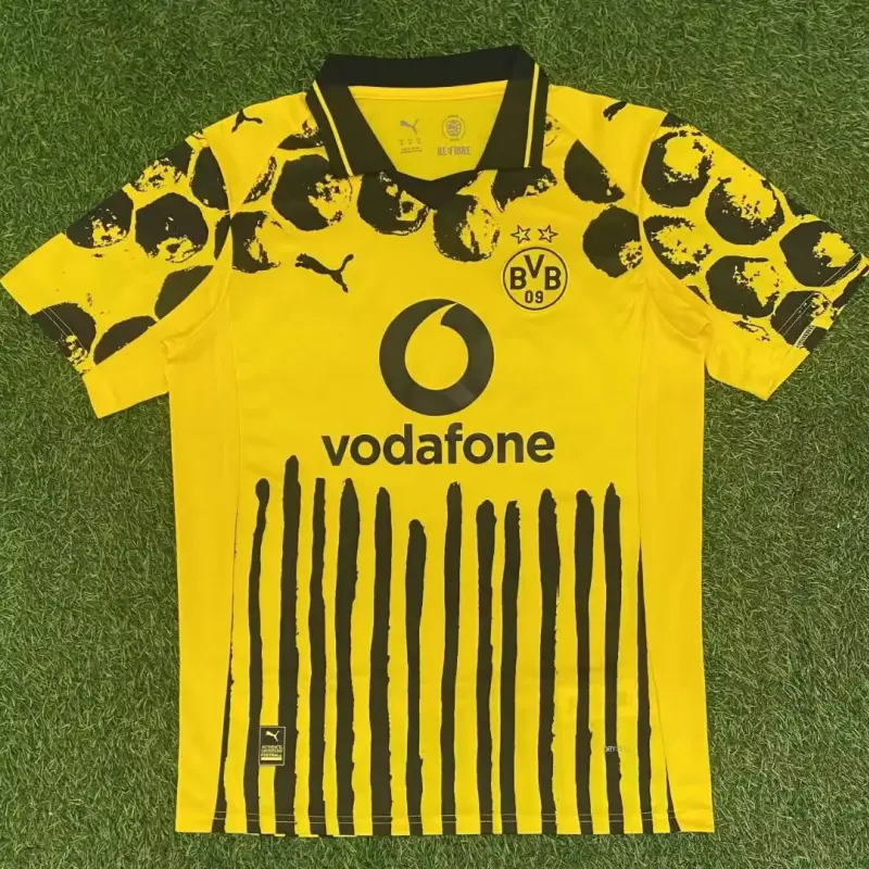 Camiseta Borussia Dortmund KidSuper 2025/2026 Amarillo con Publicitario