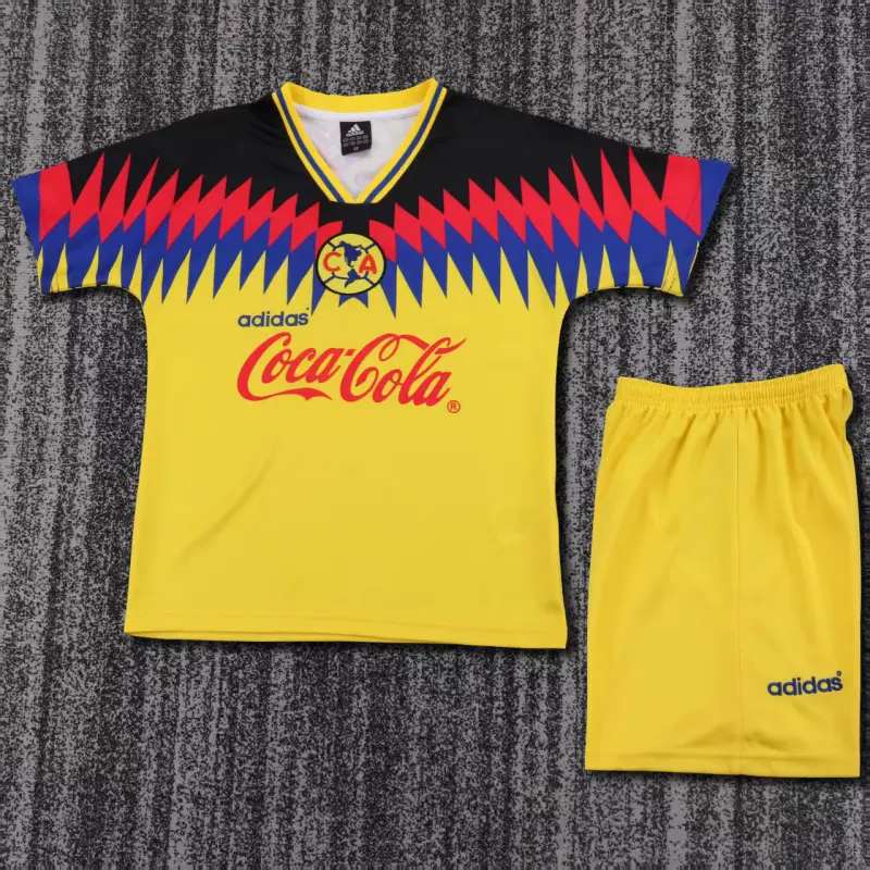 Camiseta Club America Retro 1995/96 Home Amarillo Niño Kit