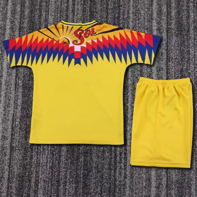 Camiseta Club America Retro 1995/96 Home Amarillo Niño Kit