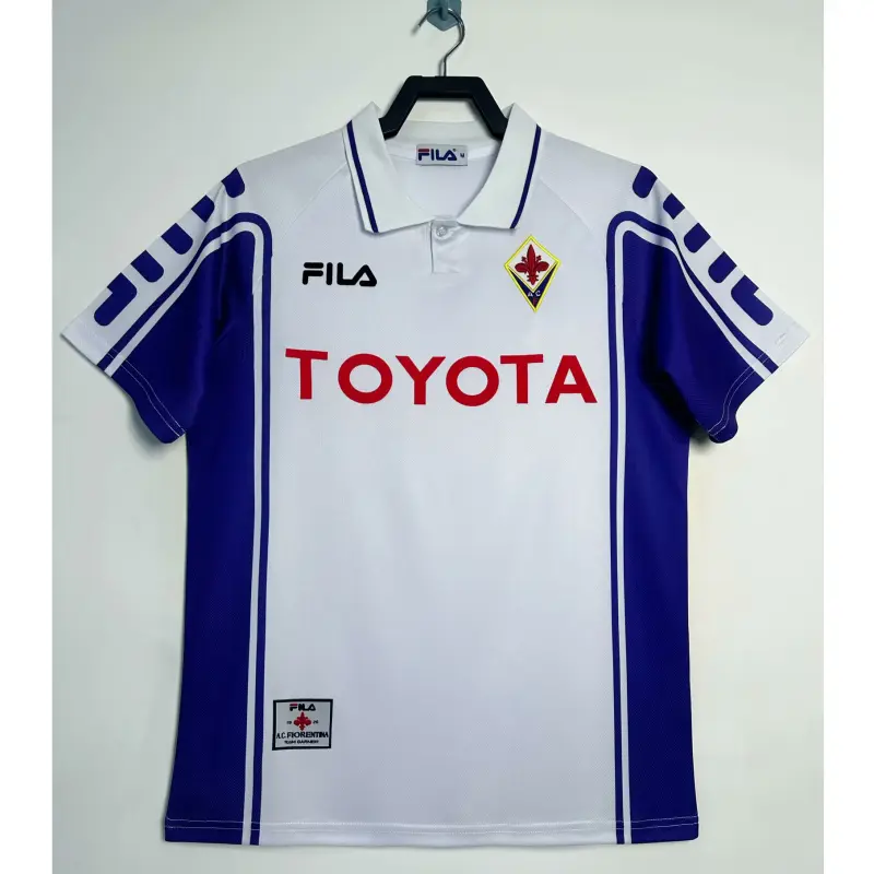 Camiseta Fiorentina Retro 1990/00 Away Blanco/Morado