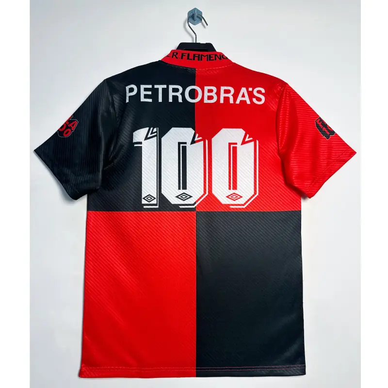Camiseta Flamengo 100 Aniversario Edición Retro 1995 Home Rojo/Negro