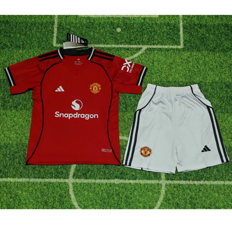 Camiseta Manchester United 2025/2026 Home Rojo Niño Kit
